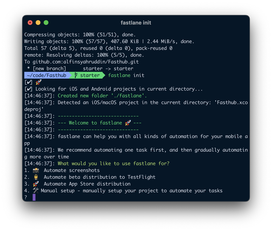 fastlane init