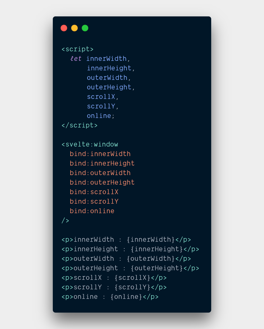 contoh binding pada svelte:window